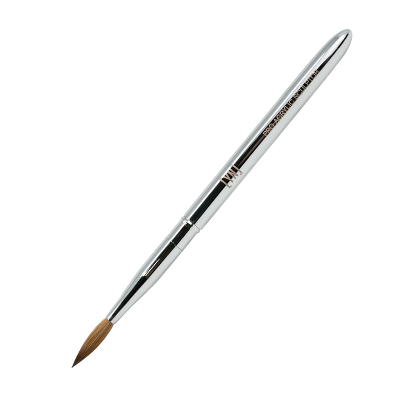 Young Nails YNI Finesse Pro Acrylic Sculptor - Standard Size 9 Oval Brush w/ Built-In Brush Cover, Natural Hair, Ideal for Acrylic Nail Application, Acrylic Fills, Acrylic Nail Extensions, Nail Art