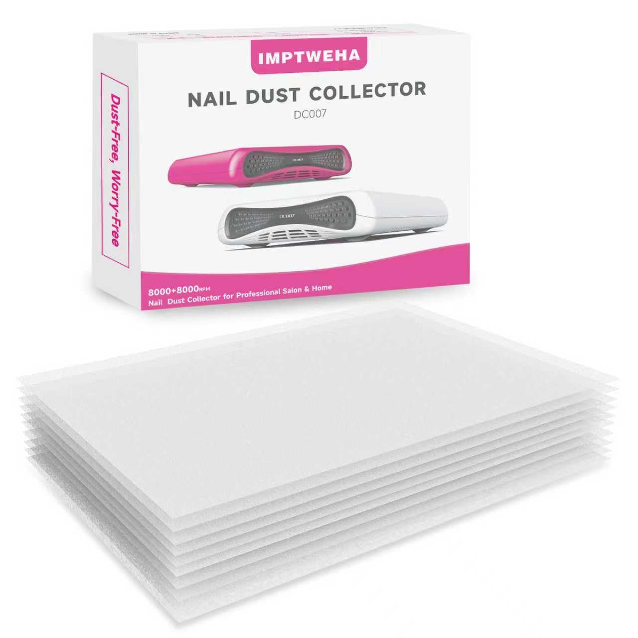 Professional Nail Dust Collector Acrylic Nail Tools filter paper 60 sheets.It is recommended to change the filter paper after 3-5 uses.(Light gray)