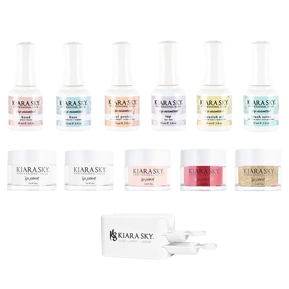 Kiara Sky Professiona Nails - Best-Selling Complete Dip Manicure Starter Kit - 3 Exclusive Colors Included