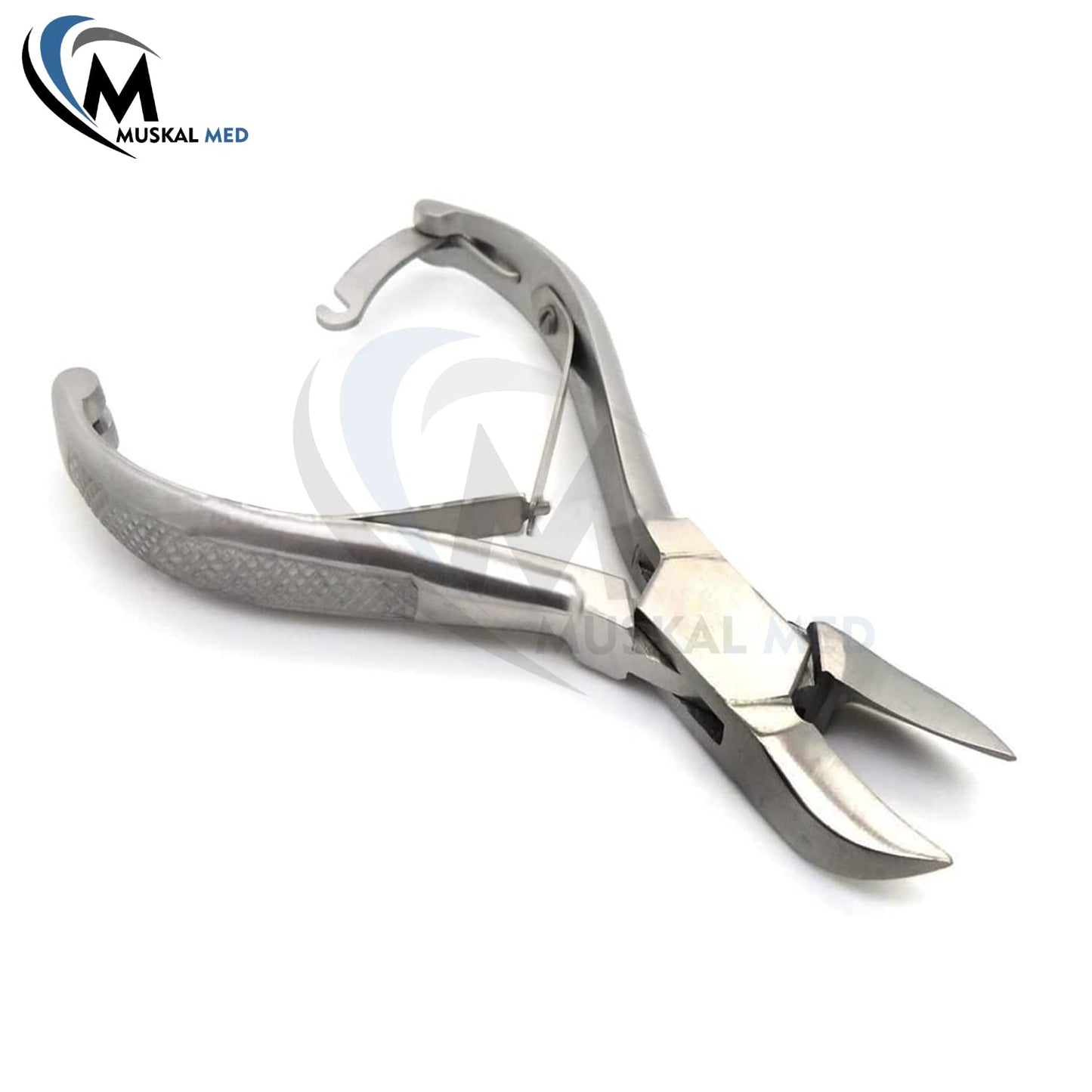MuskalMed Professional Ingrown Toe Nail Cutters Clippers Pliers | Side Cutters Straight Curved | Beauty Gauges | Cuticle Pushers Skin Knife (Side Cutter Pattern Handle Curved)