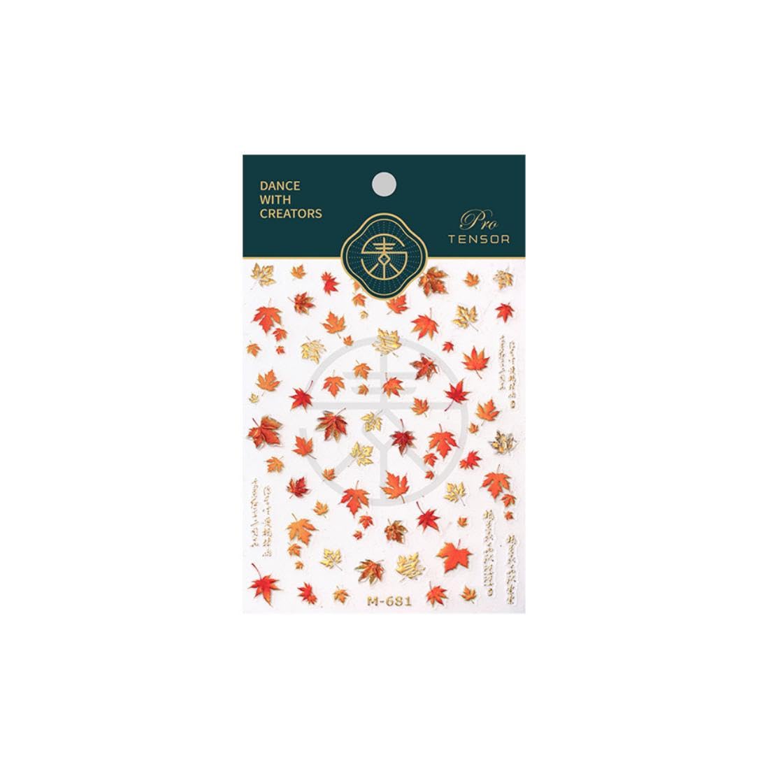 5D Embossed Autumn Maple Leaves Nail Stickers for Nail Art Thanksgiving Day Nail Art Stickers Fall Nail Decals Self-Adhesive Gold Maple Leaf Nails Sticker for Women Girls Nail Supplies