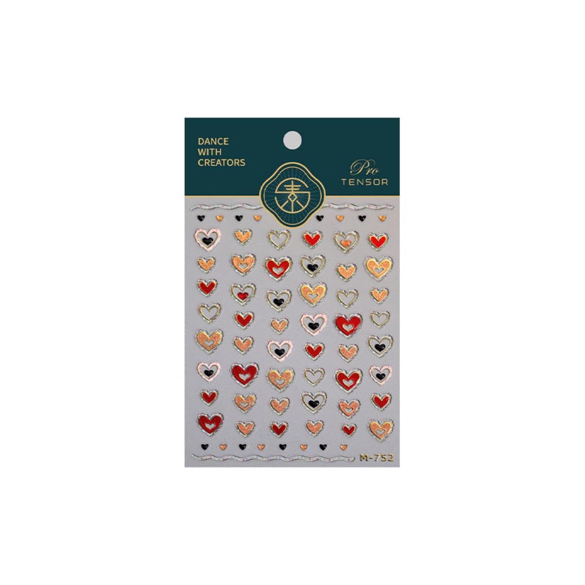5D Embossed Heart Nail Stickers Valentines Day Nail Art Stickers Self-Adhesive Pink Red Orange Heart Nail Decals for Acrylic Nails Valentine’s Sticker for Women Girls Manicure DIY