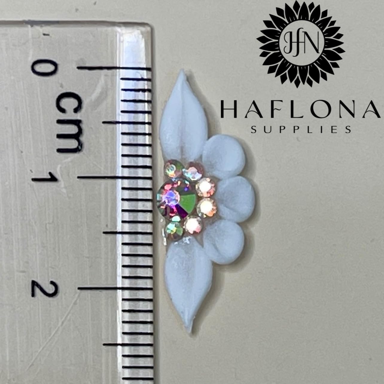 Set 24Pcs Long Poinettia-5P Enhance Your Artistic Projects with Handmade 3D Acrylic Flower Nails Charm For Long Size XL, XXL,XXXL - HaFLoNa (Long Poinettia (5 Petals))