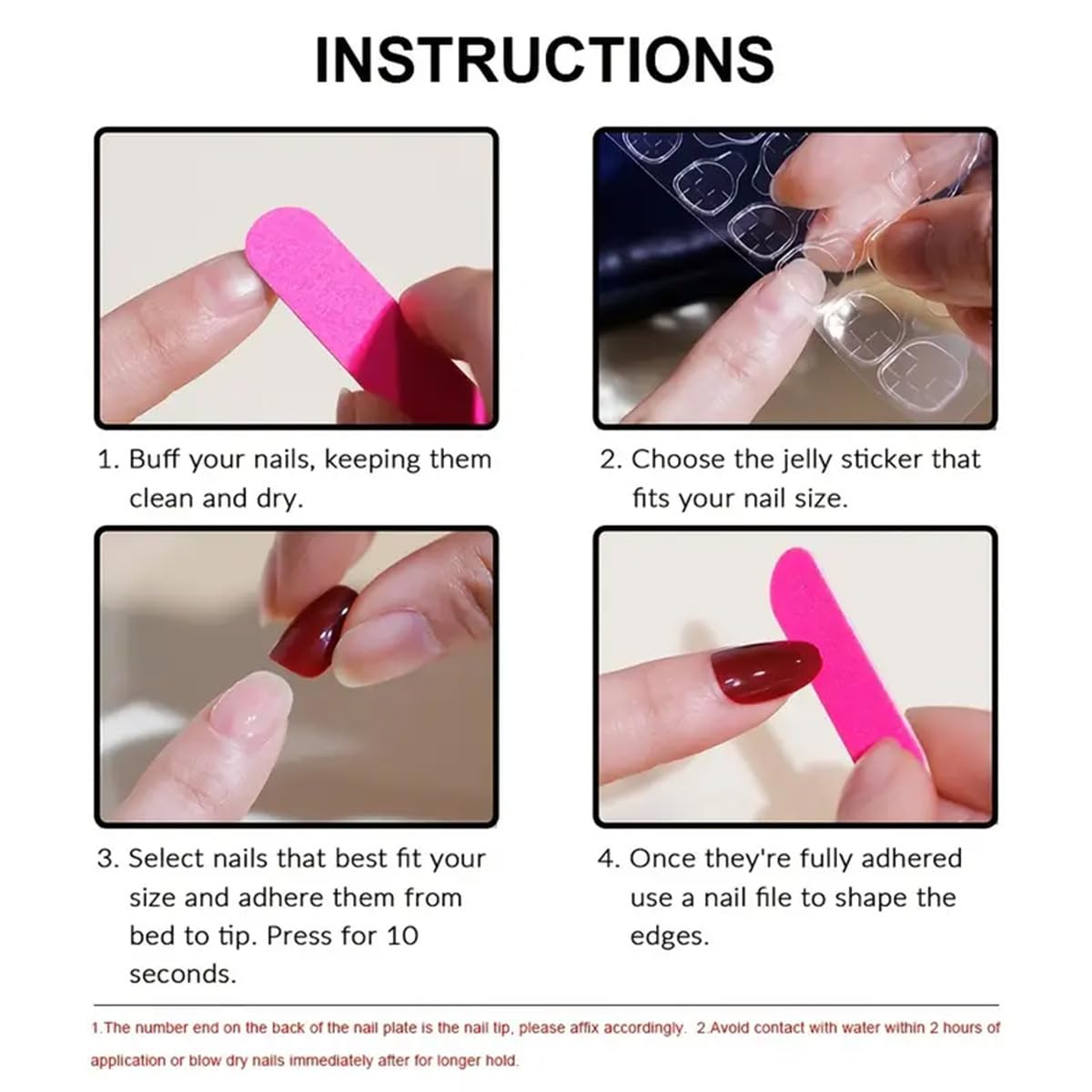 24Pcs Medium Press on Nails Square Fake Nails wiht Glitter Pink Butterfly and Heart/Love Designs False Nails French Tip Acrylic Nails Glossy Full Cover Stick on Nail for Women Nail Decorations