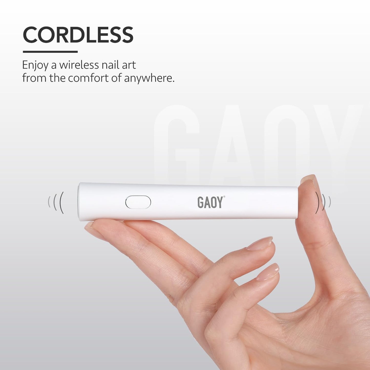 GAOY Handheld UV Light for Gel Nails, Mini Nail Lamp, Portable Cordless Rechargeable, Fast Curing, Pen Lamp