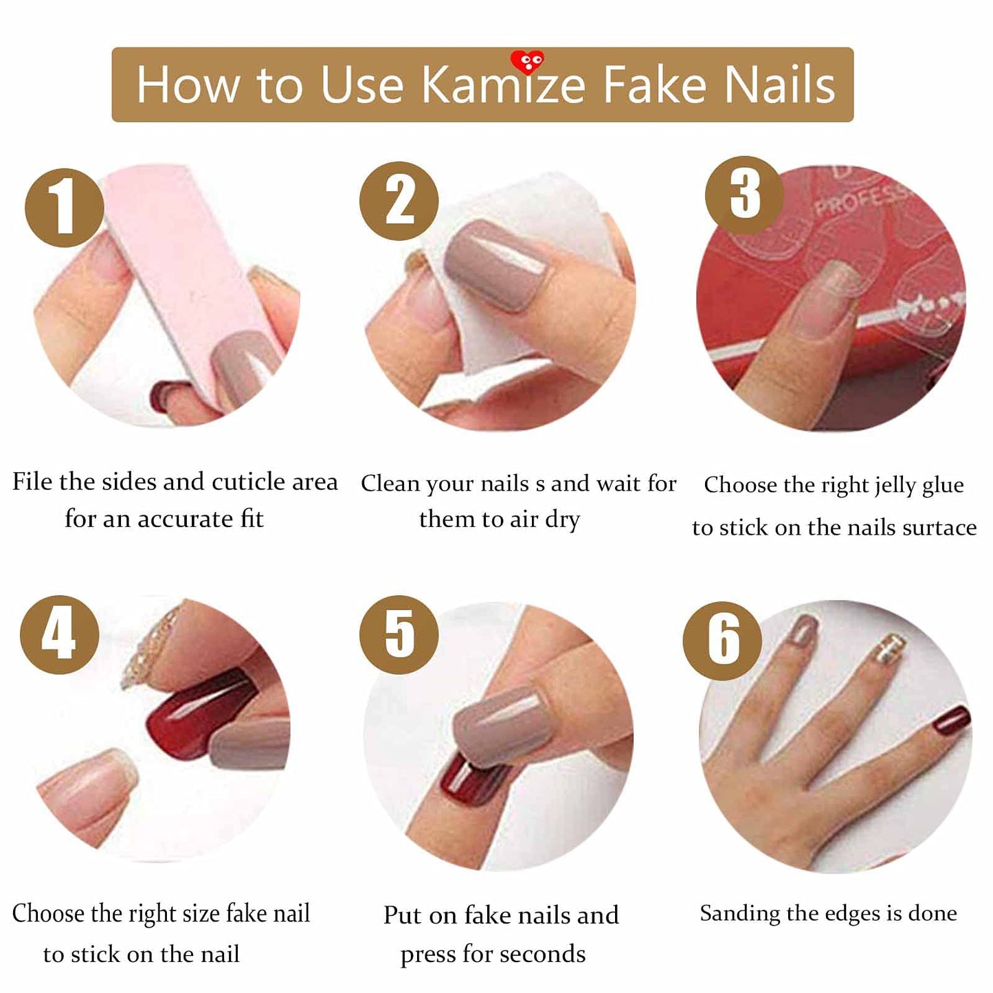 DANMANR Long Press on Nails Square French Fake Nails Full Cover Nude Acrylic False Nails for Women and Girls 24PCS (Light Blue)