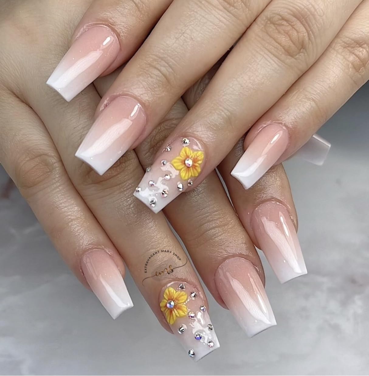 3D Acrylic Autum Flower Nail Art Charms Handmade by Acrylic Powder - 24pcs Flowers Nail Rhinestones Kit 3D Crystal Nail Pearls Design Acrylic Nail Art for Women (Autum)