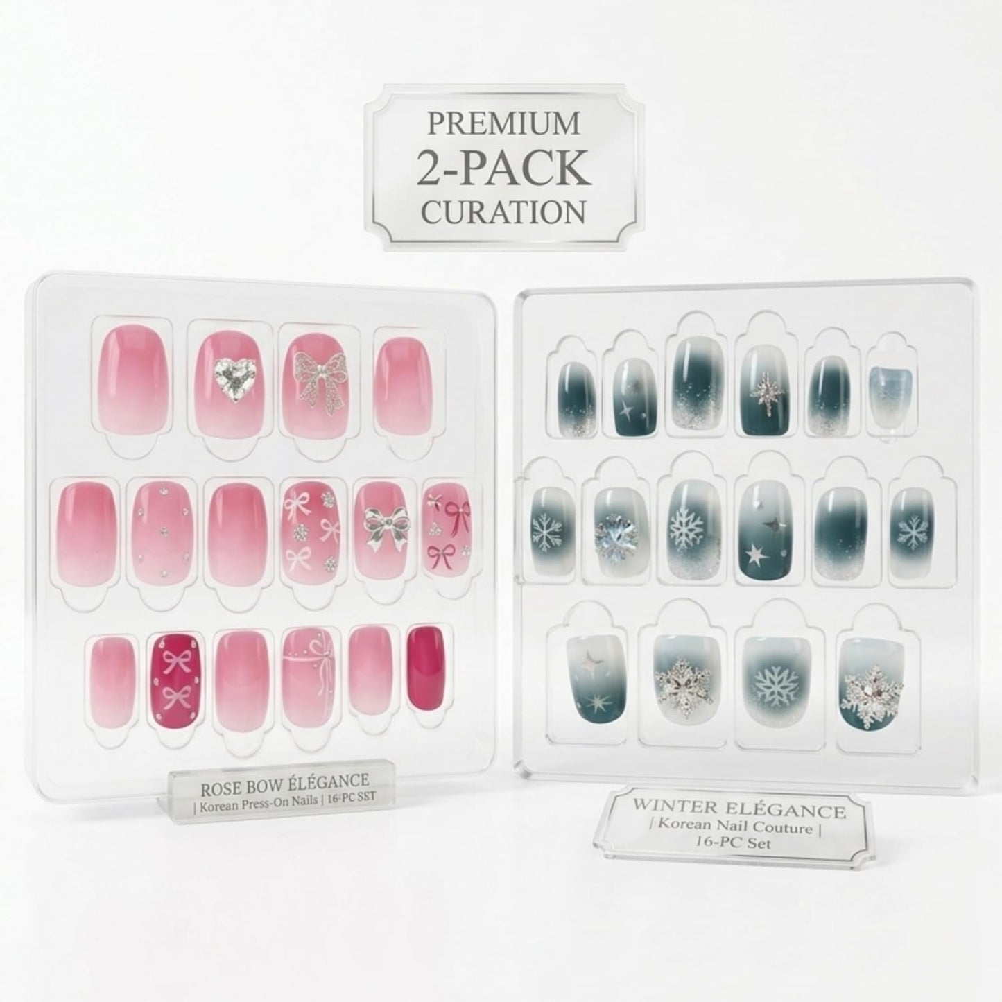 Kcraft Korean Press On Nails ā Rose Pink Glossy Fake Nails, 16 Tips K-Beauty Style, Reusable Short Nail Tips with Prep Pads, Wood Stick & File, Easy Apply Nail Kit, Natural K-Pop Manicure (Blue, 2)