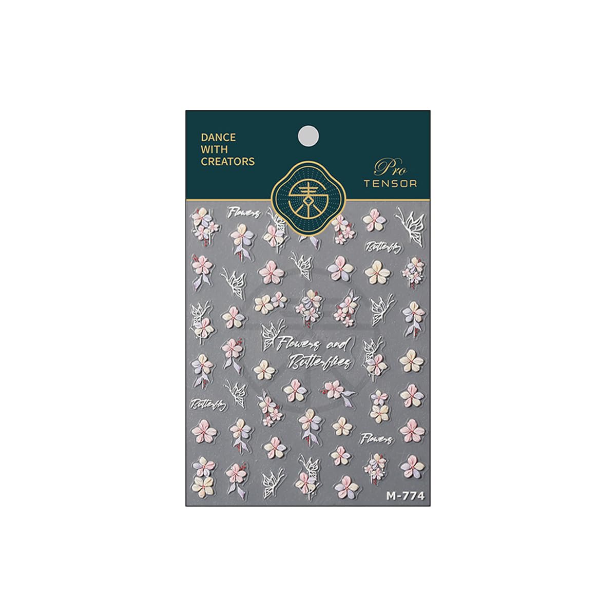 5D Embossed Flower Nail Stickers for Nail Art Pink Floral Nail Art Stickers White Butterfly Nail Decals Spring Stickers for Nails Designs Adhesive Nail Art Supplies for Women Girls 1 Sheet