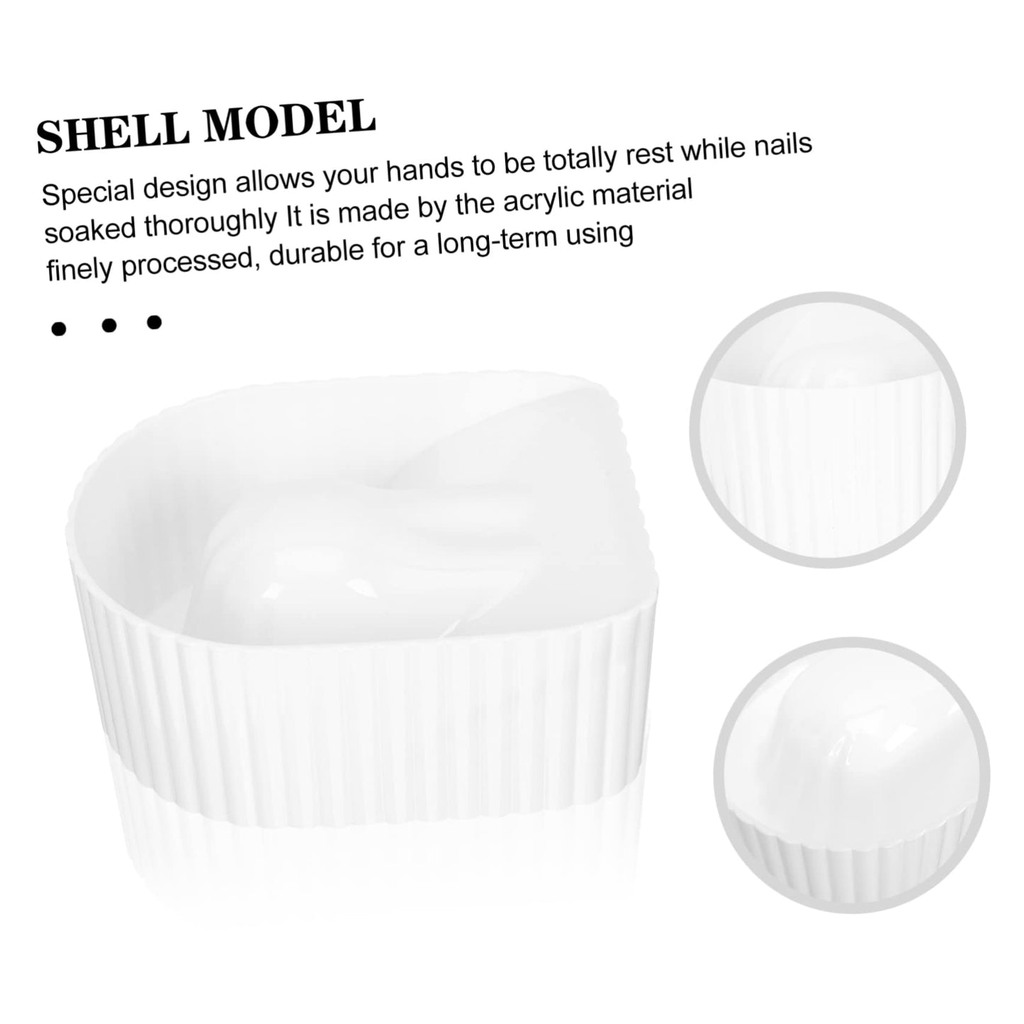 Mikinona Nail Soaking Bowl Manicure Hand Soak off Tray Gel Polish Remover Acrylic Nail Art Tool 5.5X4.3X2.4 Inch Clear Spa Bowl for Home Salon Use