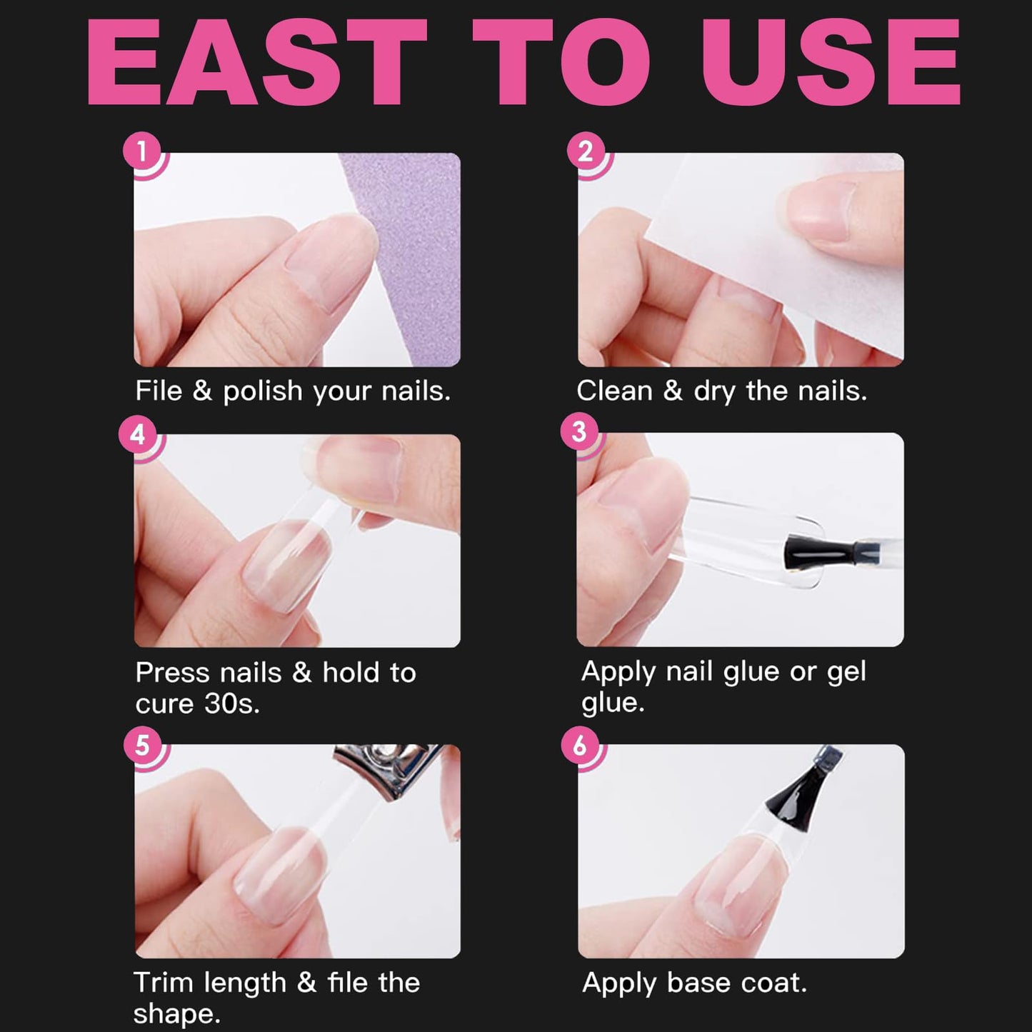 2 Shapes Soft Gel Nail Tips Long Stiletto Oval Full Cover Acrylic Nails Kit, Pre-buff Inside & Full Matte Surface, for Nail Extensions DIY Art Beginners/Professionals Salon, Easy Soak Off, BlueZOO