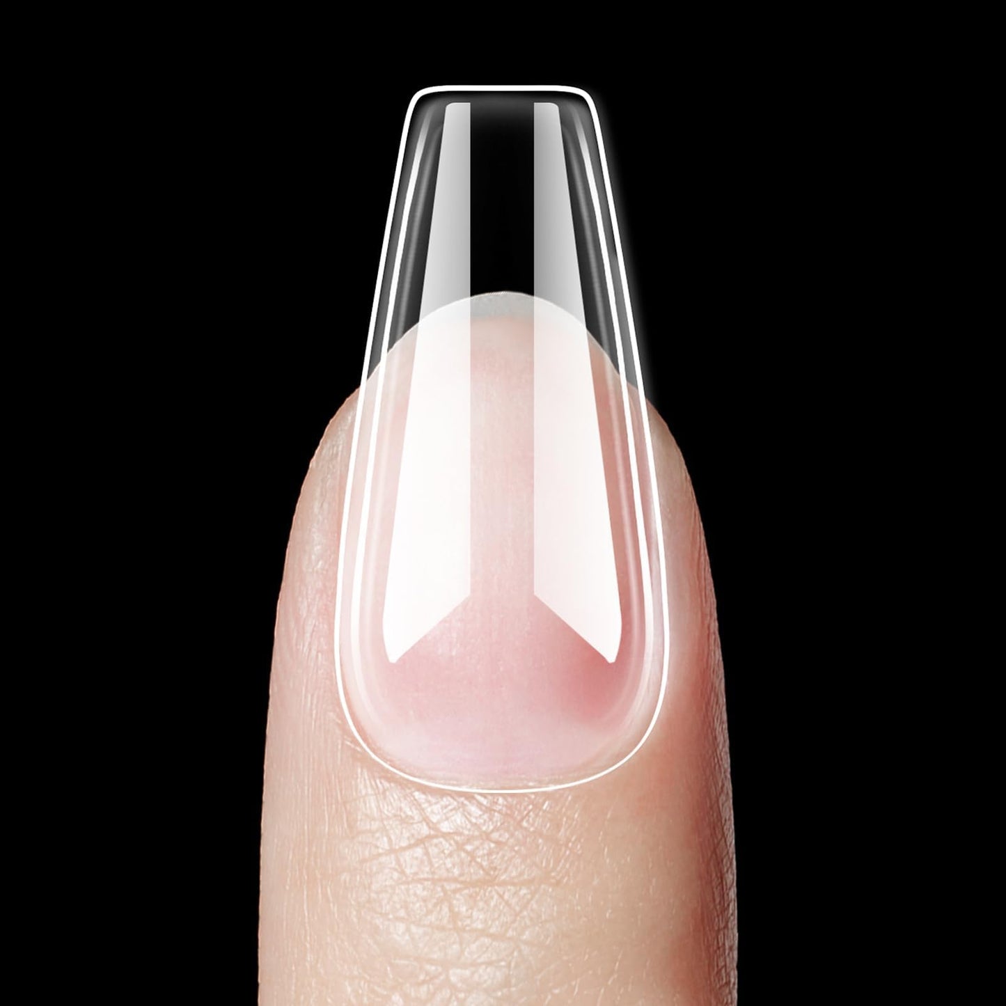 Beetles Gel Nail Kit Easy Extension Set With 500Pcs Medium Coffin Shaped Tips 5 in 1 Nail Glue Base Gel and Innovative Led Lamp Easy Funny Diy False Tips Art at Home Day