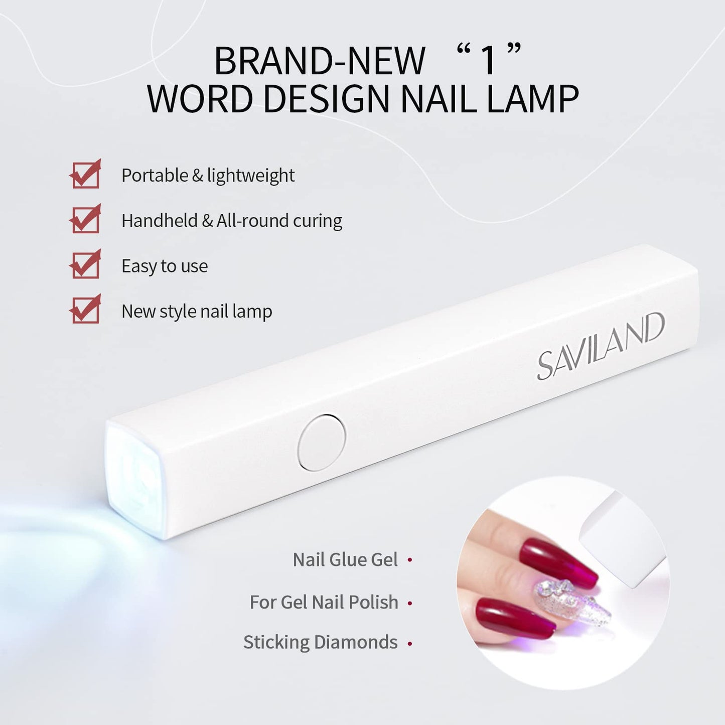 Solid Nail Glue Gel & Remover Kit and U V Light for Nails