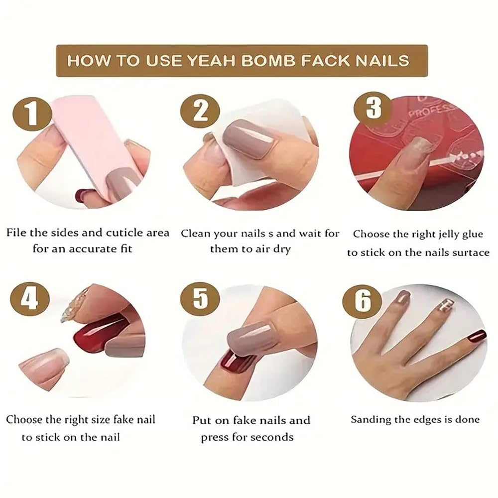 24Pcs White French Tip Press on Nails Short Square Fake Nails with French Glitter Designs Glossy Nail Tips Cute Full Cover Acrylic Nails Artificial Nude False Nails Natural Glue on Nails for Women