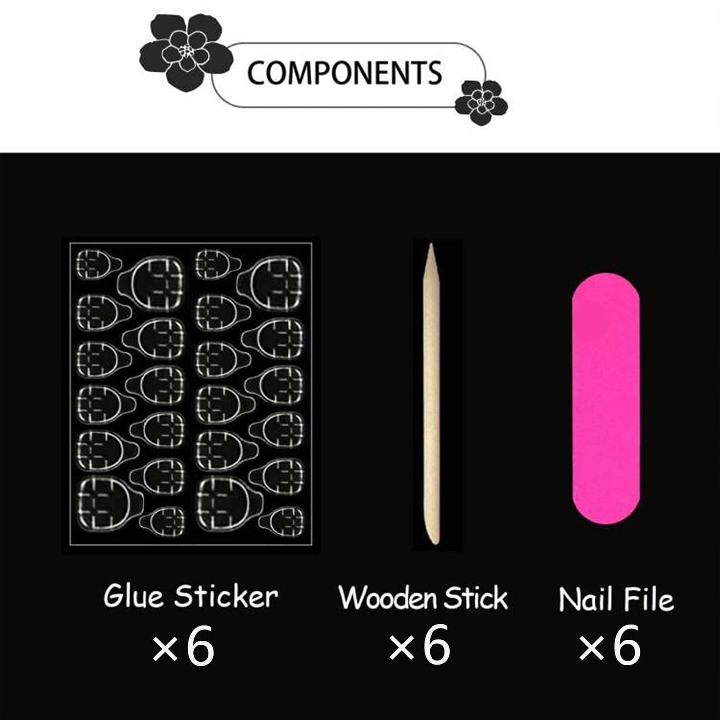 6 Packs (144 Pcs) Christmas Press on Nails Medium Almond Fake Nails Winter Xmas False Nails with Designs Snowflake Glue on Nails Full Cover Glossy Acrylic Stick on Nail for Women Girls Manicure