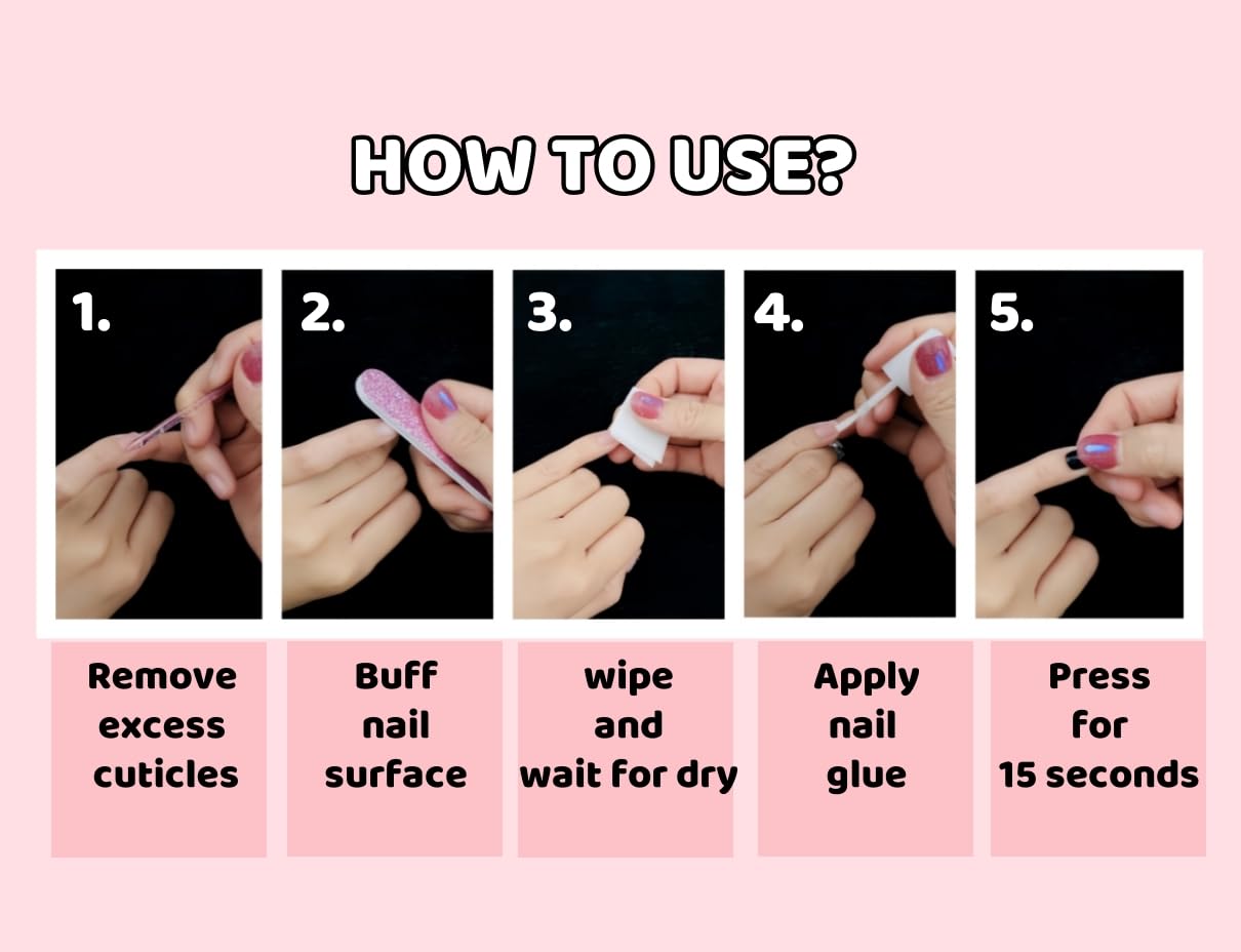 Incantevole Cat's Eye Press On Nails (30PCS; SIZE:XS-S-M), Short Square Nails, Handmade Nails, Enhanced Glossy False Nail Tips (Mirror Finish Champagne Pink)