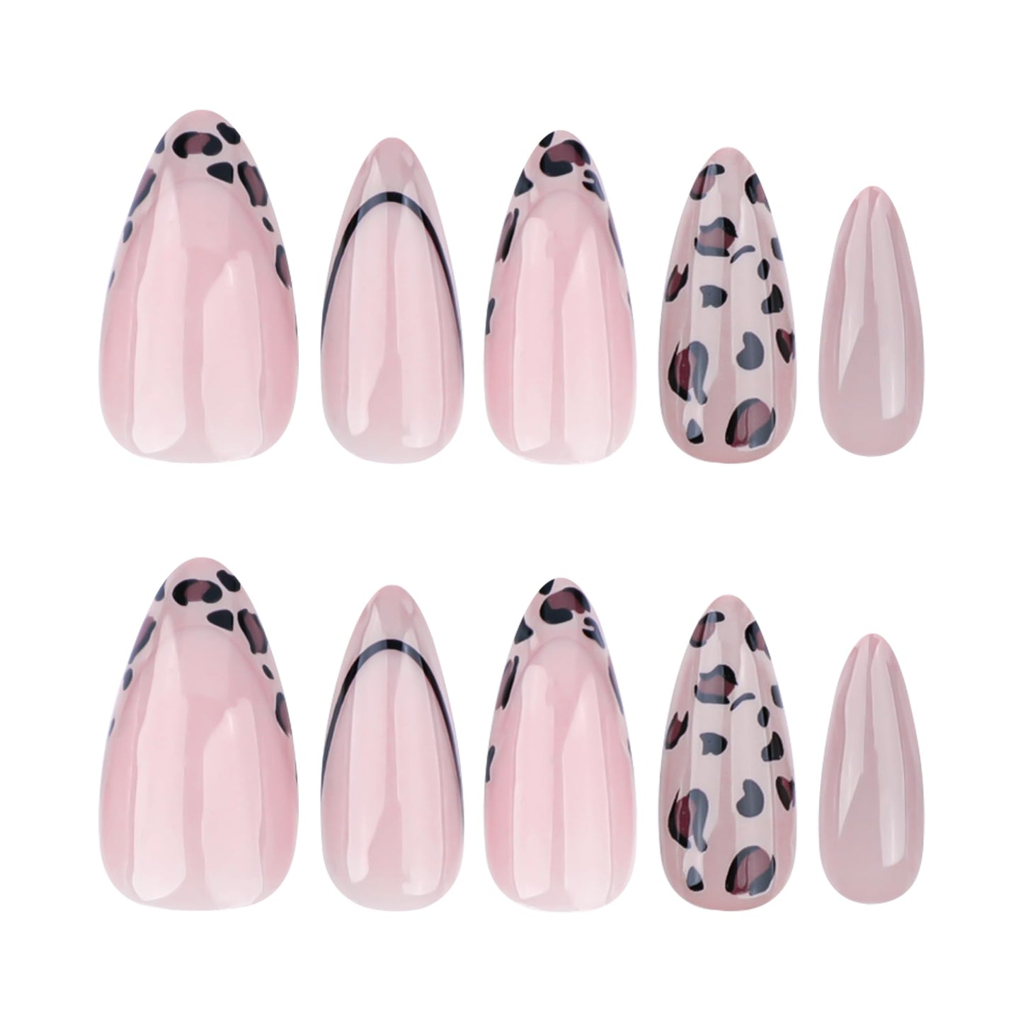 Press-On Nails – Short Almond & Square Styles | Nude, Chrome, Cat Eye, Glitter, French | Reusable with Nail Glue & Tape | 24 pcs kit | Salon Look in Minutes (G-Champagne, Medium)