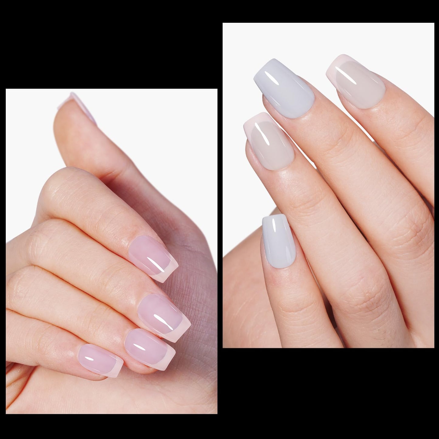 TOMICCA Short Coffin Nail Tips, 510Pcs Acrylic Half Cover Nail Tips, 12 Sizes No C Curve Full Matte Gel Nail Extension Tips for Beginner and Professional