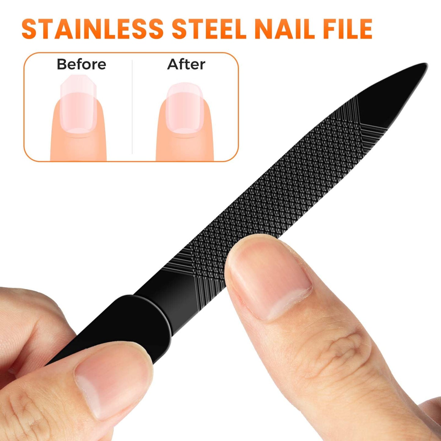 Straight Nail Clippers for Thick Nails, Heavy Duty Large Toenail Clippers for Seniors with 17mm Wide Jaw Opening, Ultra Sharp Stainless Steel Toe Nail Clippers Cutter for Men with File