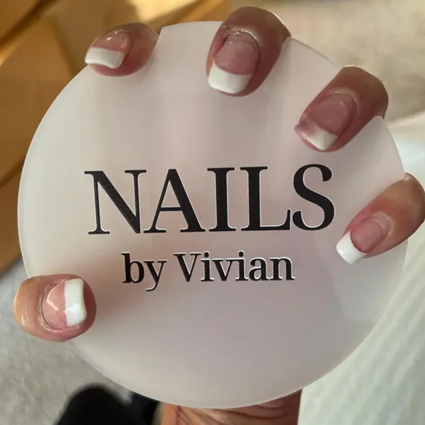 Personalized Acrylic Nailfie Disc, Personalized Nail Photo Prop Acrylic Photo Prop Social Media Prop Nailtech Gift Nail Selfie Sign Christmas Gift For Nail Artist