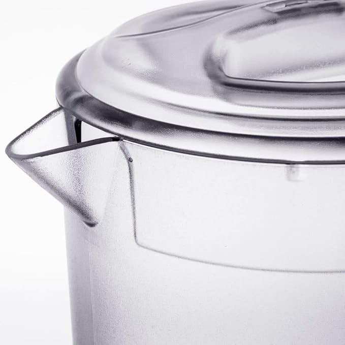 G.E.T. P-3064-1-CL-EC Heavy-Duty Shatterproof Plastic 2 Quart Pitcher with Lid, BPA Free (64 Ounce), Clear