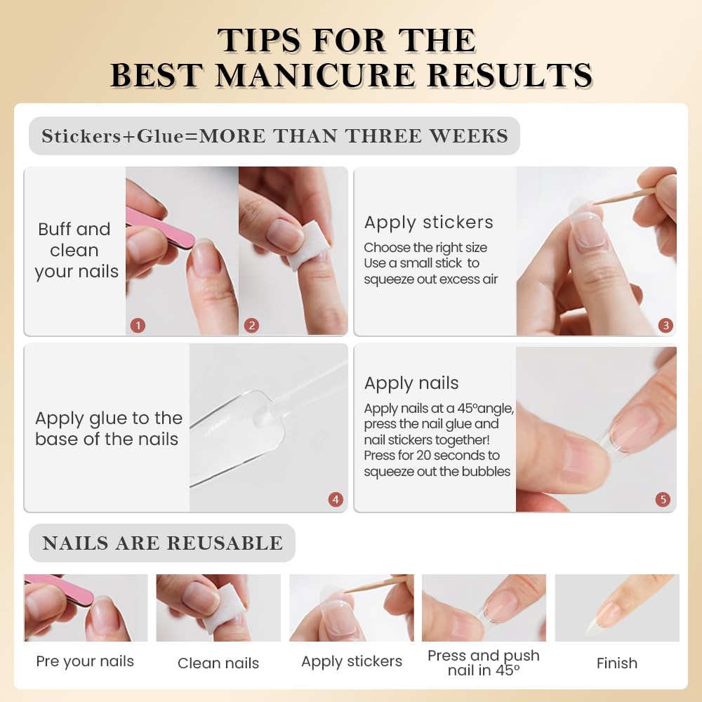 evpct Bright Red Medium Almond Glossy Press on Nails for Women Gift, Glossy Bright Red Fake Nail with Kits Manicure Kit, Soft Gel Full Cover Reusable Stick on Soft Acrylic False Nails Perfectly Fit