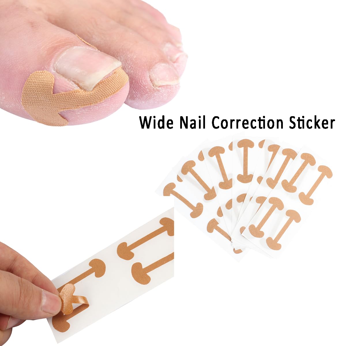 tituouou Professional Ingrown Toenail Treatment Set with Breathable Ingrown Toenail Strips,Ingrown Toenail Removal Kit,Curved Toenails Corrector Patch, Ingrown Toenail Corrector Tool Set for Home Use