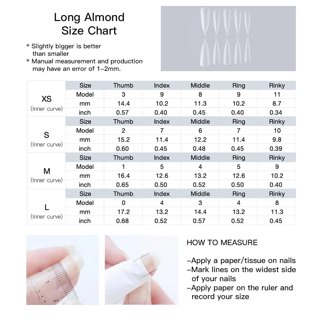 GLORS Luxury Long Almond Press-On Nails, Black and Silver Glitter with 3D Rhinestones and Pearl Accents, Handmade False Nail 10 Pieces (Small, LS)