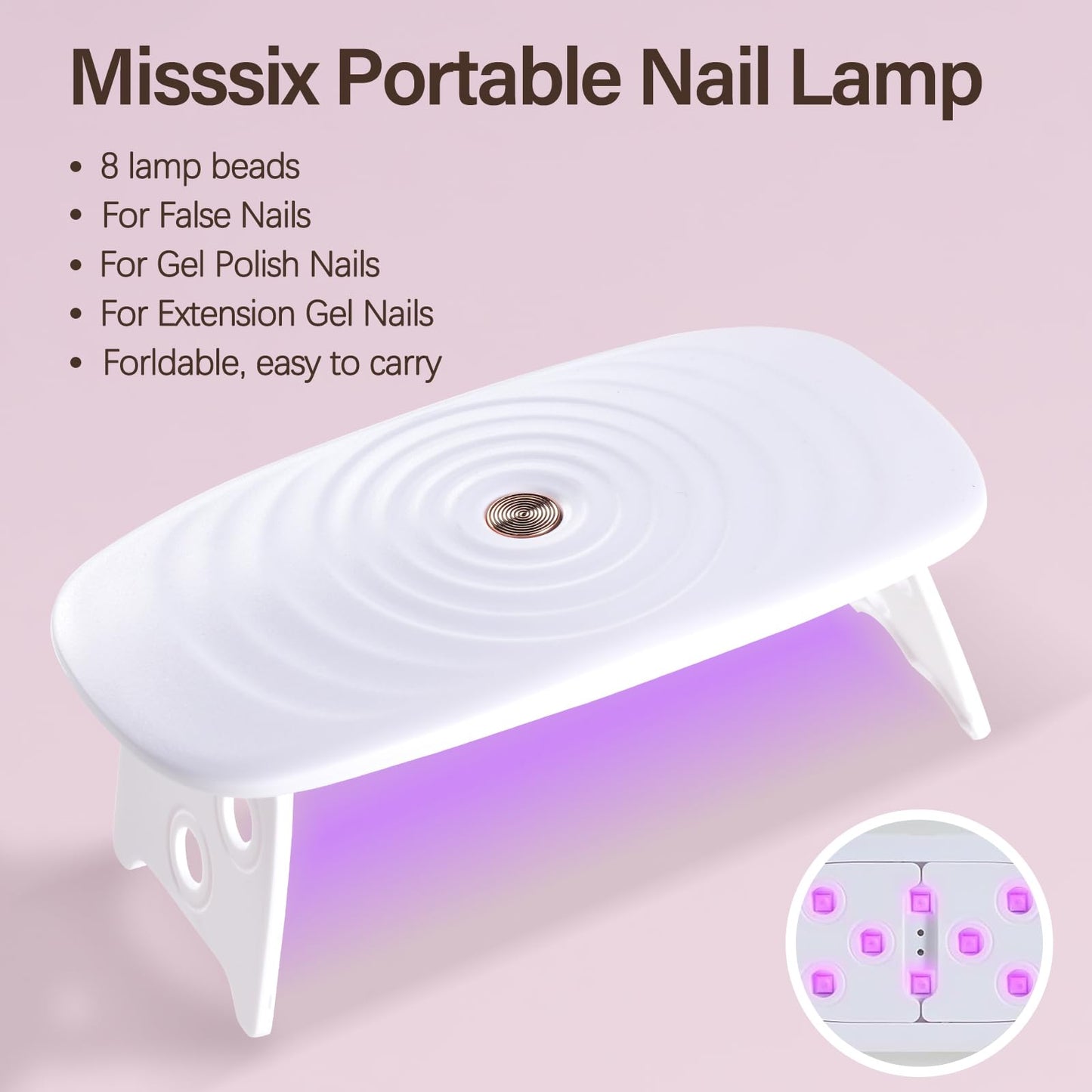 Misssix Extra Short Coffin Gel x Nail Tips Kit, 216Pcs Pre Etched Clear Fake Nails, Full Cover False Nail Gel Glue and Portable Mini U V Nail Lamp for Women 12 Sizes