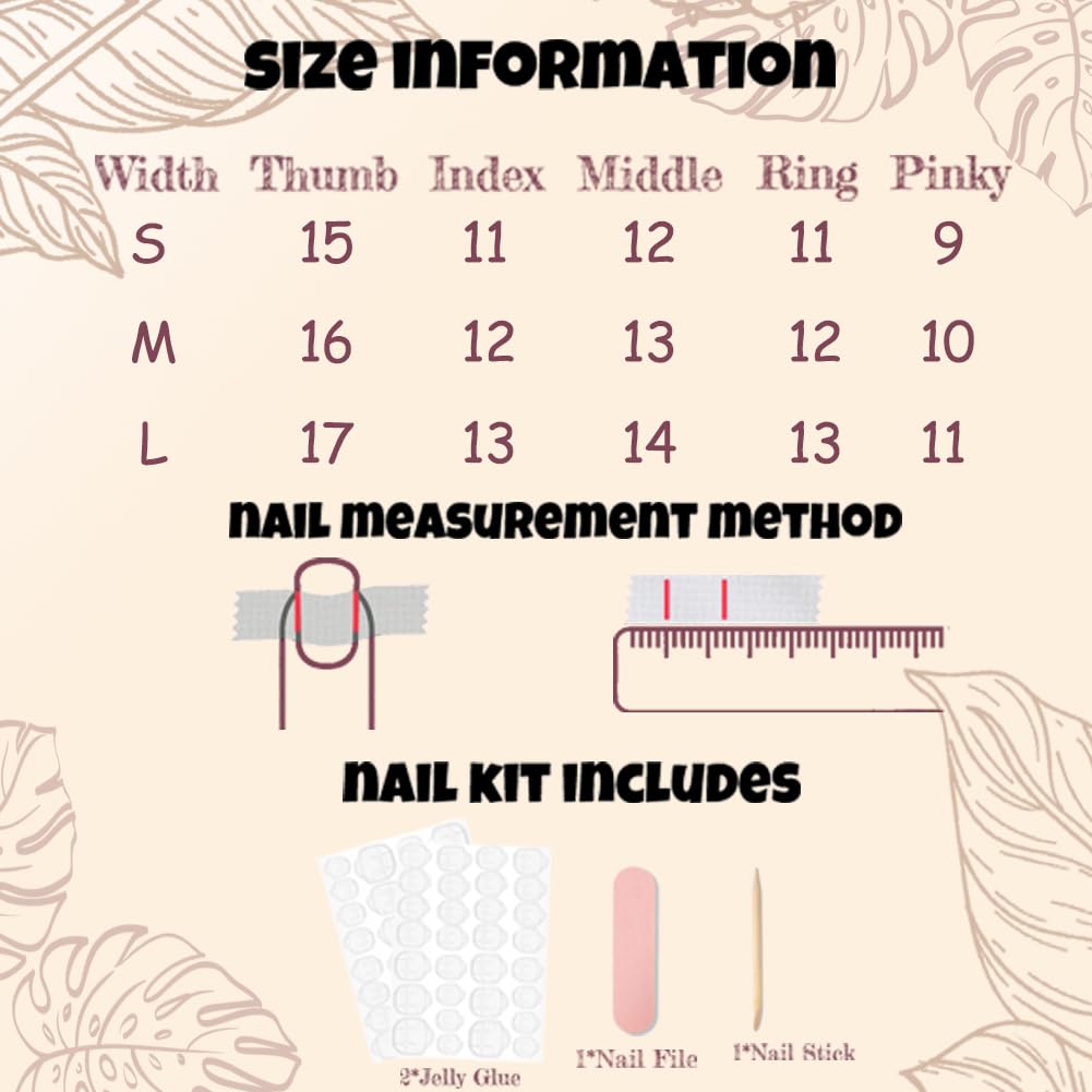 ADAIER Handmade Press On Nails, French Nails,wedding, party,Short Coffin Nails Set for Handmade,Reusable Opaque Nails in 10 Nail Kit for Women(Z-02) (Z22, S)