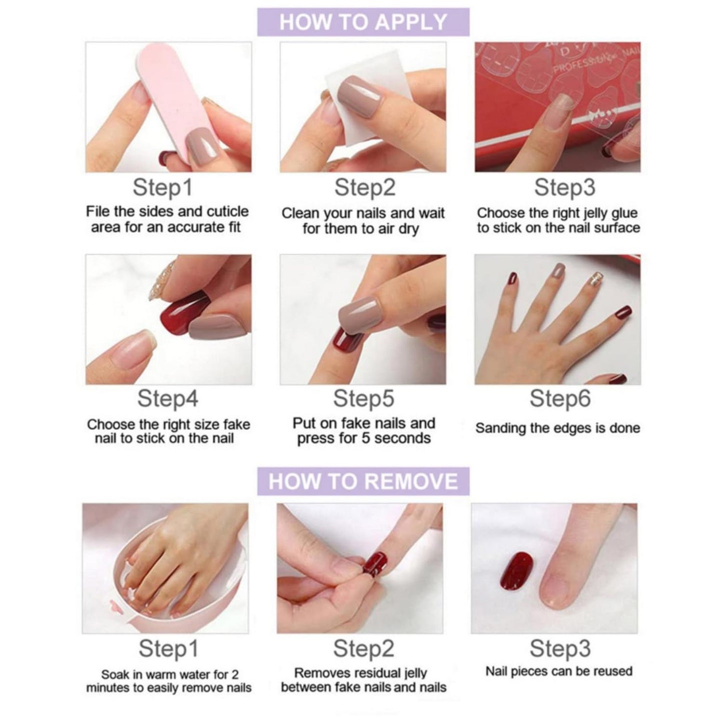 Handmade Press on Nails Pink Gradient French Tip Fake Nails with 3D Flower Design Luxury Short Square Handmade False Nail Muti-Layer Gel Thick Acrylic Nails for Women Manicuare (S)