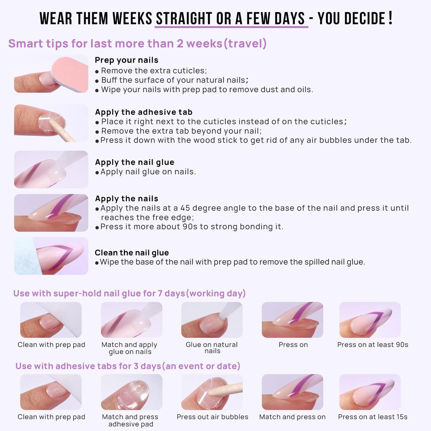 BTArtbox Press On Nails Short - Extra Short Almond French Tip Press On Nails Nude, Fake Nail with Nail Glue, Natural Reusable 32pcs Fake Nails Kit