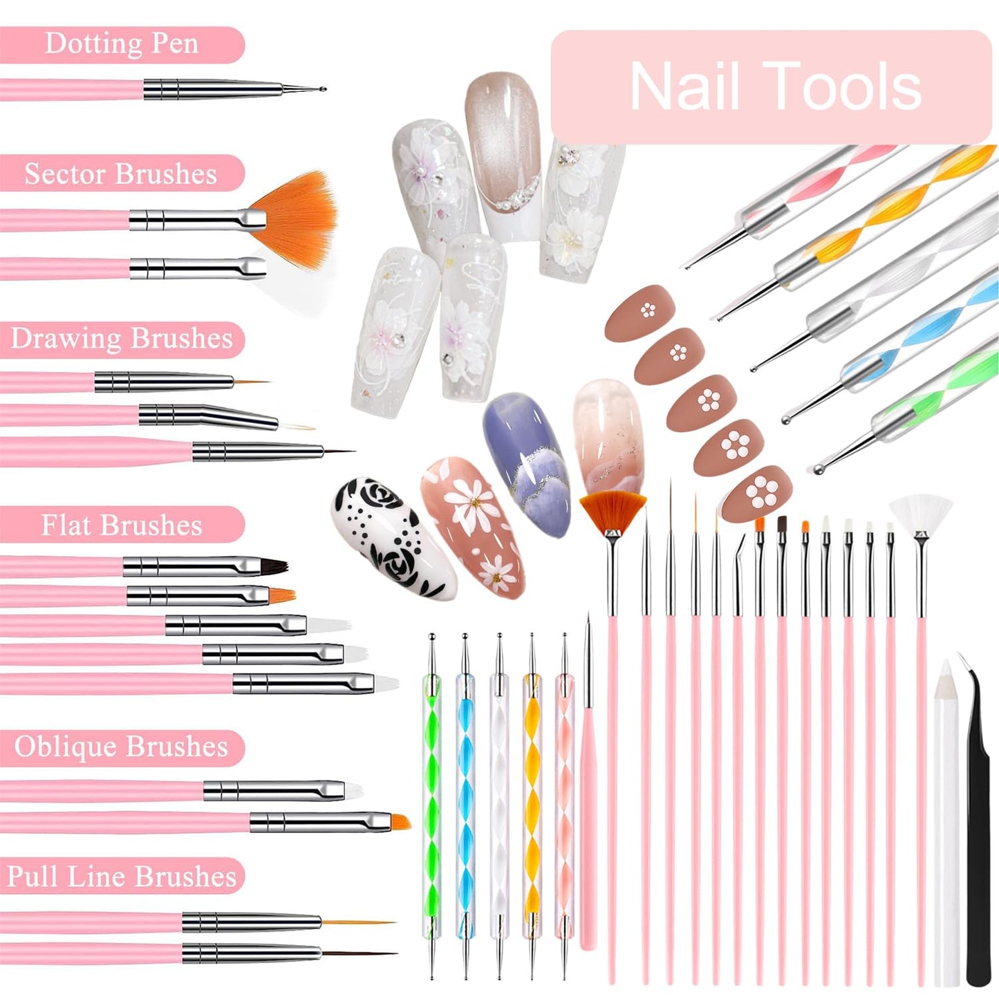 GZMAYUEN Nail Charms Nail Stickers Kit, 4 Boxes Nail Art Rhinestones Pear, 12 Sheets French stickers for Nails, 3D Nail Art Design Kit Nail Decorations for Women