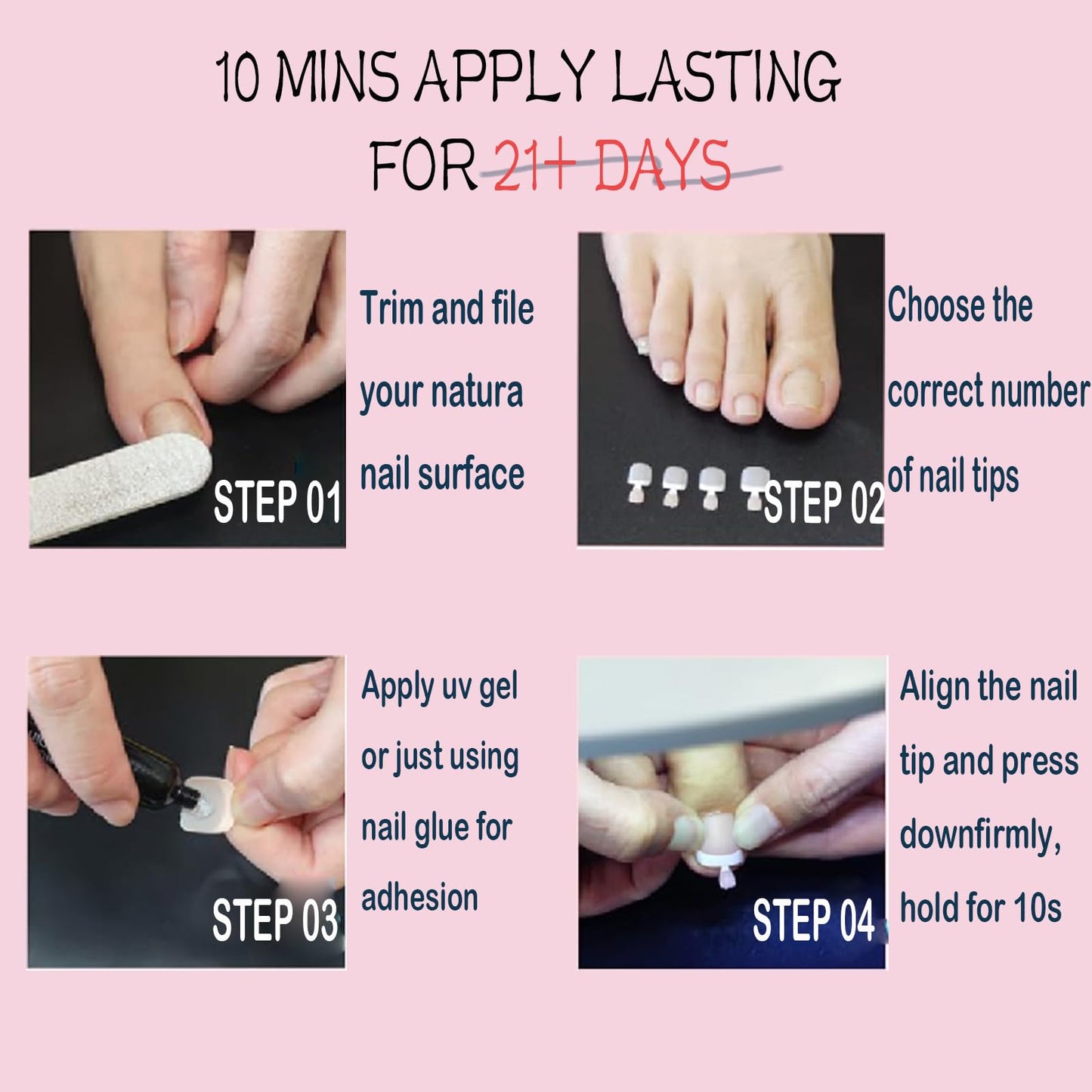 Brown Press on Nail for Women, OPkssnails 216pcs Summer French Tip Press on Toenails Short Square, Soft Gel Toe Nail Tips, Soak off Acrylic Fake Toe Nail Extensions 12 Sizes