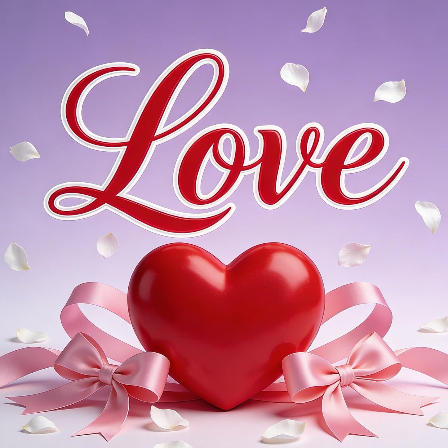 Heart Press on Nails Medium Almond Artificial Acrylic French Red Fingernails Red White Love with Cherry Design Coffin Nails Full Cover Glossy Valentines Glue on Nail Artificial Nail for Women Manicure