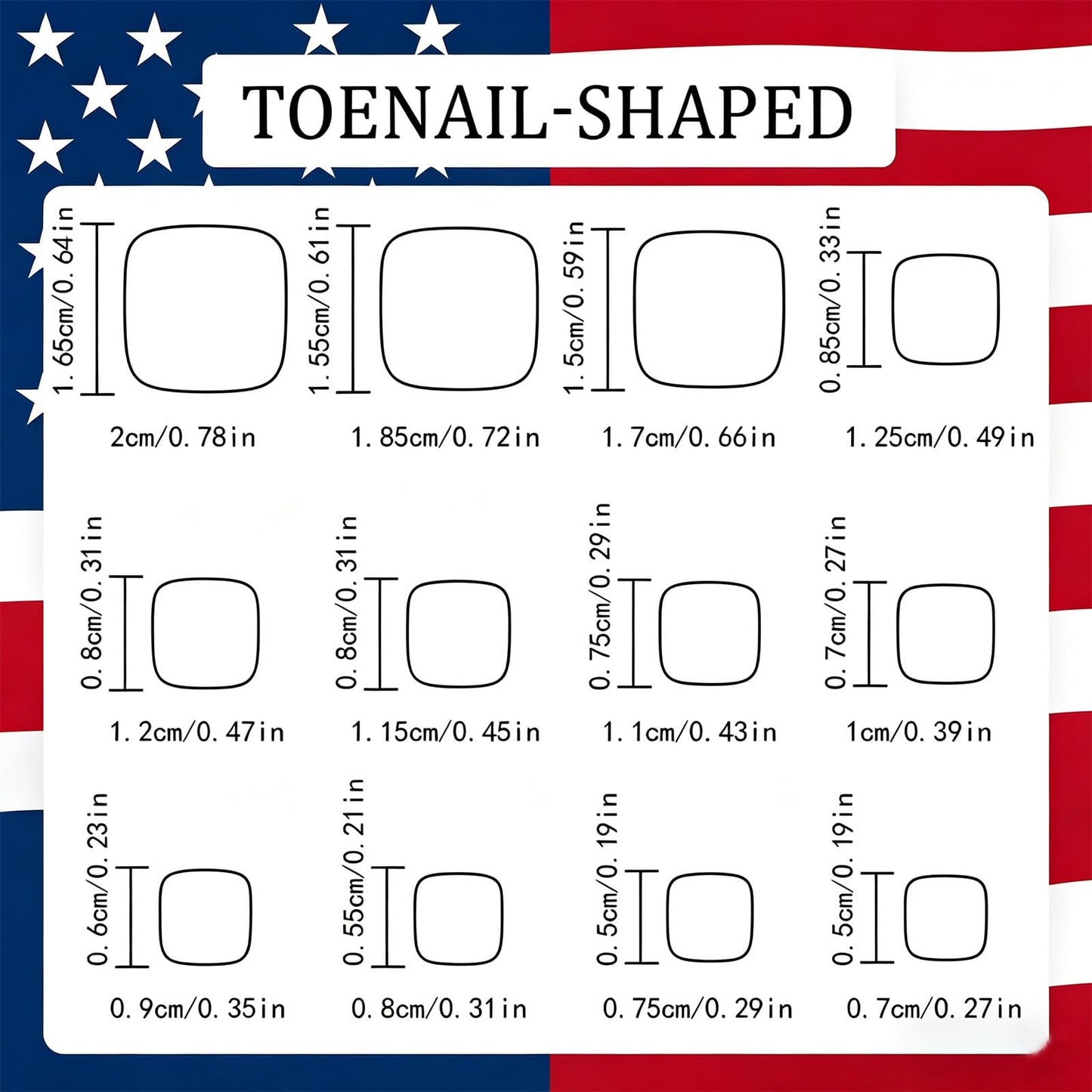 Summer 4th of July Press on Toenails Short Square Fake Toe Nails with Red Blue White Stripe Star Designs Patriotic Toe Nail Press ons Independence Day Stick on Toenails for Women 24Pcs