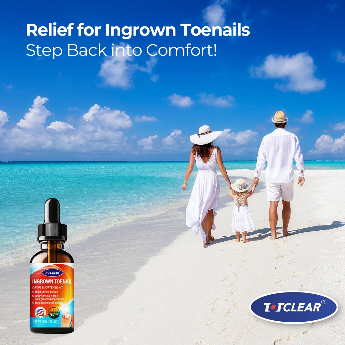 Ingrown Toenail Relief: Ingrown Toenail Tool for Men Women - Ingrown Toenail Removal Kit - Ingrown Toenail Corrector Drops - Ingrown Toenail Removal - Effective Solution for Ingrown Toenails - 30ml