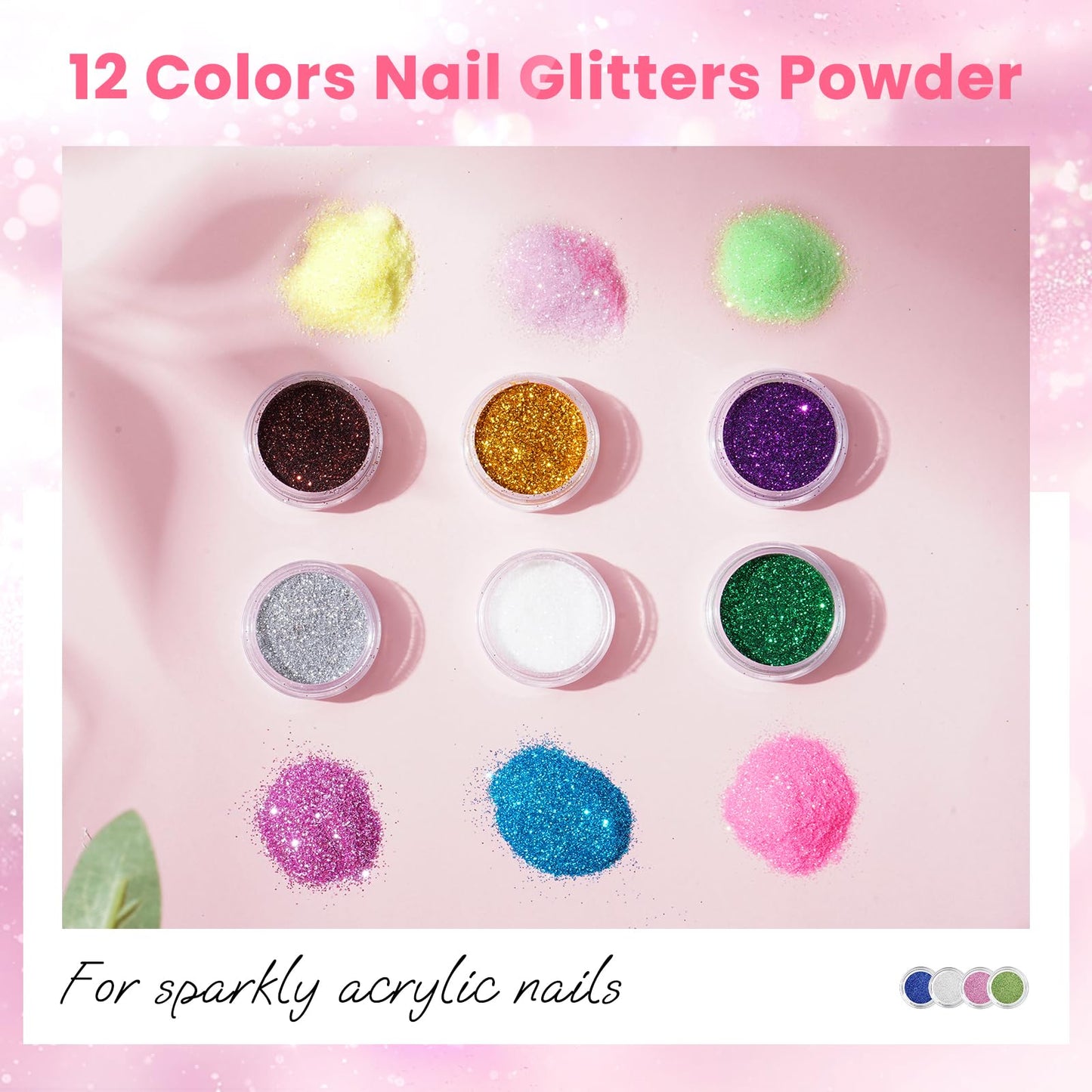 Nail Kit for Beginners with Everything: Professional Acrylic Powder Liquid Set with Drill U V Light Practice Finger in Cosmetic Bag for Women Salon Home (Double-Layer Pink)