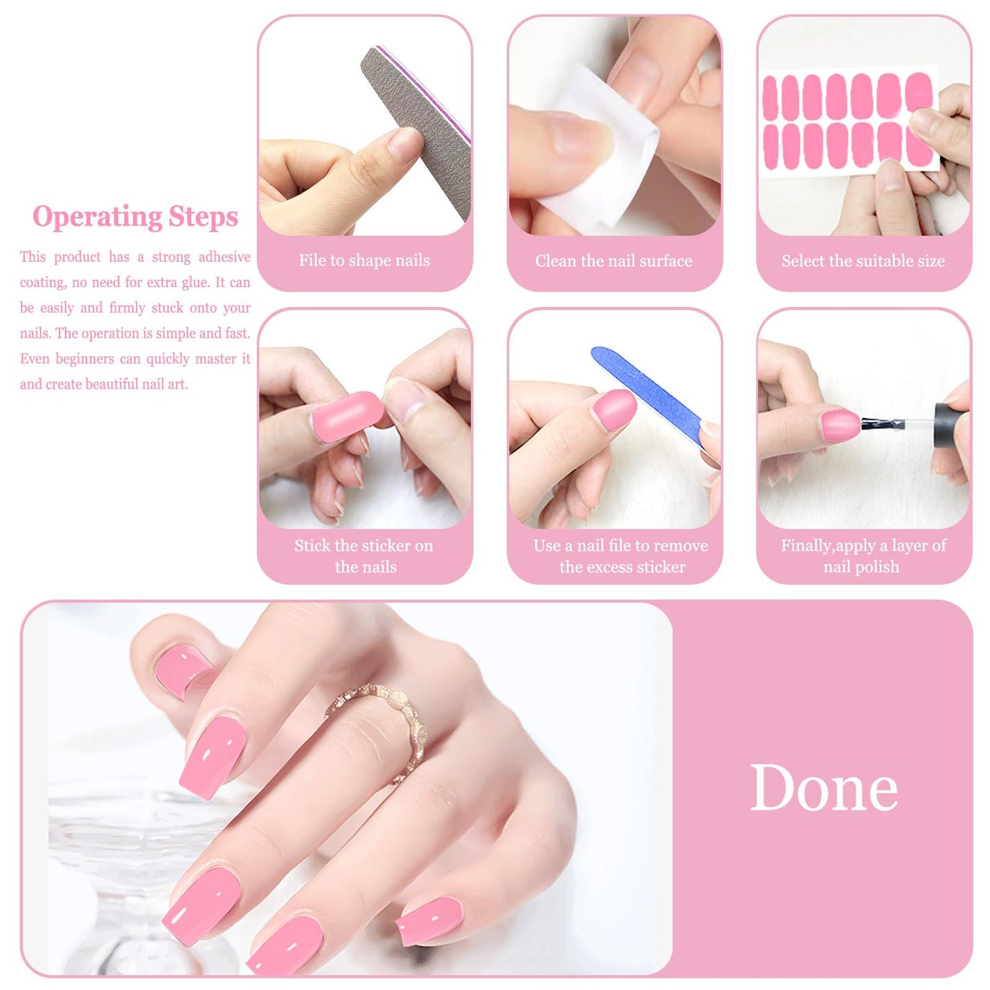 XEAOHESY 560 Pieces 40 Sheets Vibrant Color Nail Polish Strips Nail Wraps Self-Adhesive Gel Nail Strips for Kids Real Nail Polish Stickers Full Wraps for Women Nail Art with Nail File