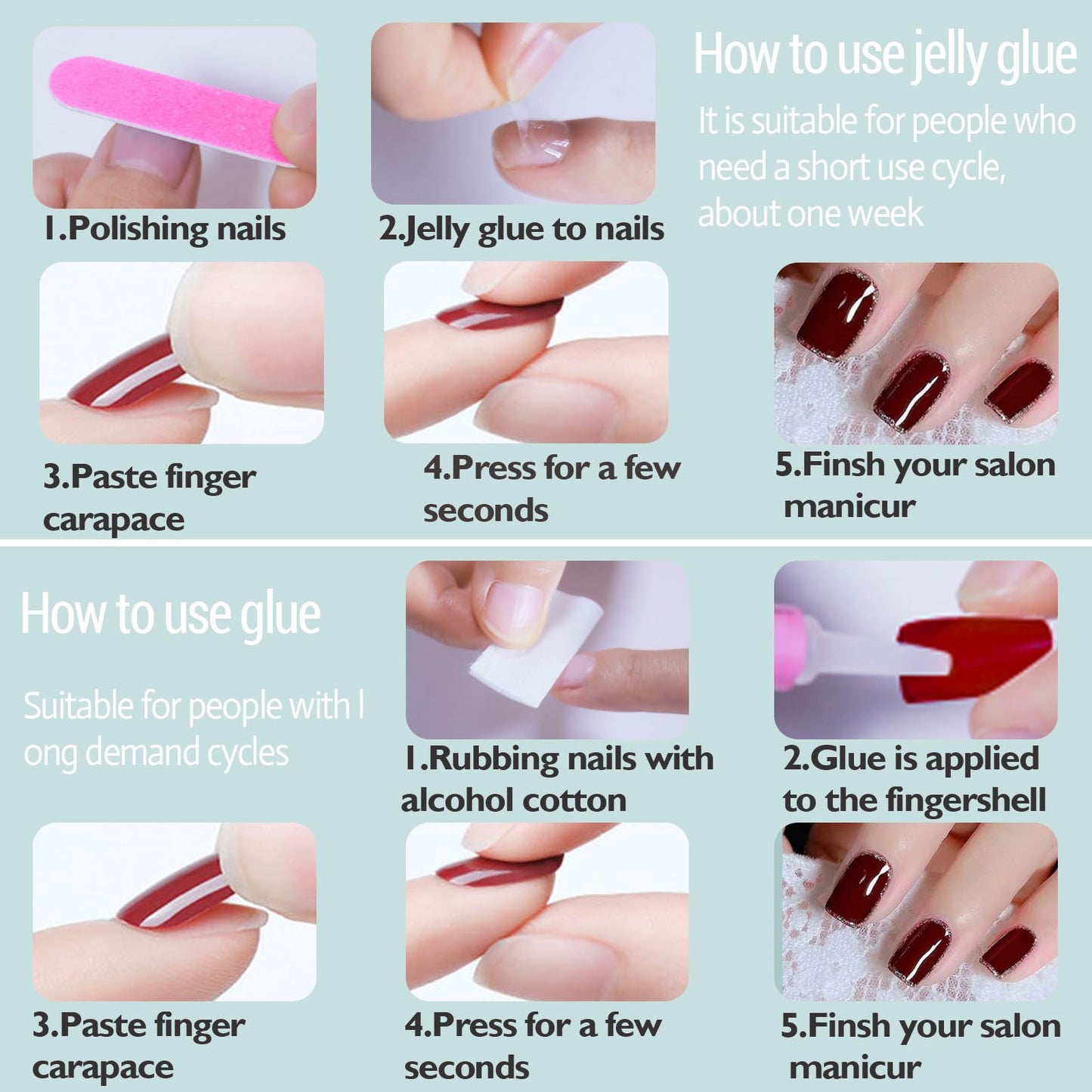 WAFOLOZE Gel Press On Nails Short- Almond Press On Nails, Short Fake Nails with Marble Designs, Artificial Nails 16 Sizes - 32Pcs Reusable Soft Gel False Nails Tips Kit,Glue On Nails Short