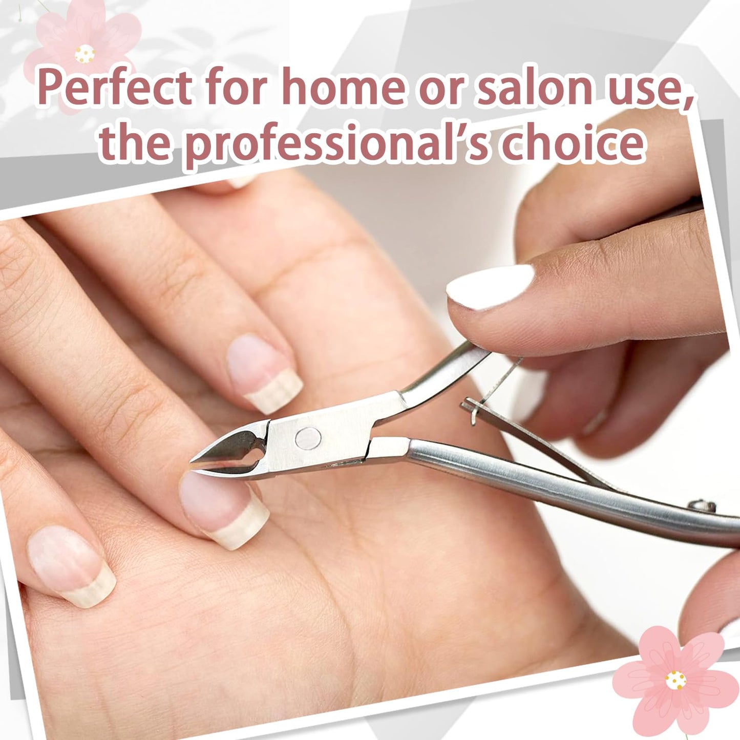 LECEHIVO 24 Pcs Cuticle Trimmer Stainless Steel Nail Edge Cutters Nippers Dead Skin Remover Care Clippers Manicure Pedicure Nipper Tools Bulk for Fingernails and Toenails