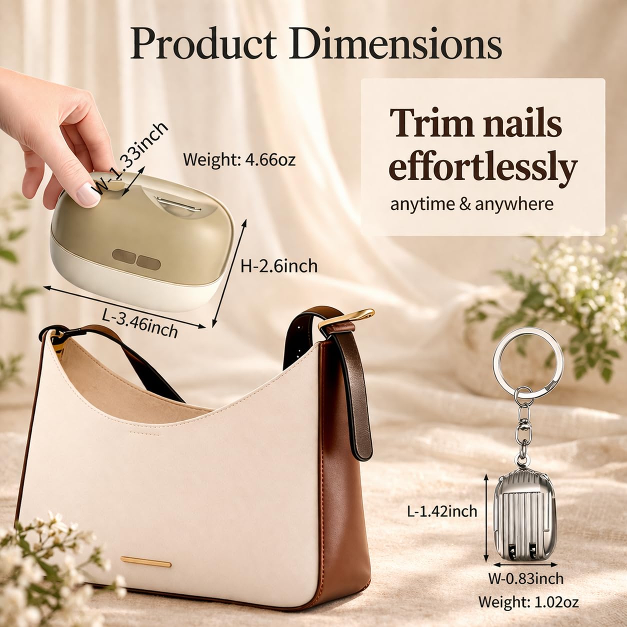 Electric Nail Clippers for Seniors,2026 New Automatic Electric Nail Clippers,2 in 1 Electric Toe Nail Clipper with Polishing, USB, LED Light, Safety First Nail Clippers Baby with Mini Folding Keychain
