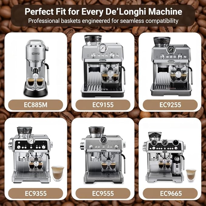 Stainless Steel Espresso Puck Screen for 51mm Espresso Portafilter Filter Basket Compatible with DLG EC885/9155/9255/9355/9555/9665/9865, SMEG & EUPA Coffee Machine