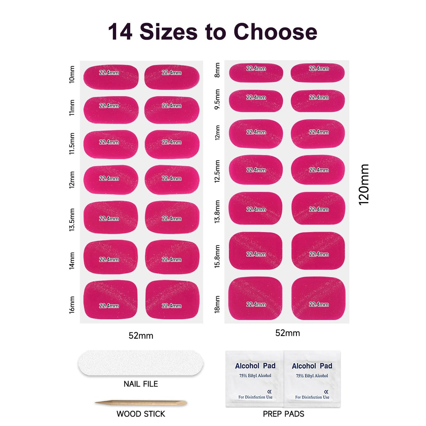 DUKASOU Semi Cured Gel Nail Strips,28 pcs Cat Eyes Gel Nail Stickers with UV Light Required,Long Lasting Nail Art Stickers, Easy to Apply(Rose red Cateyes