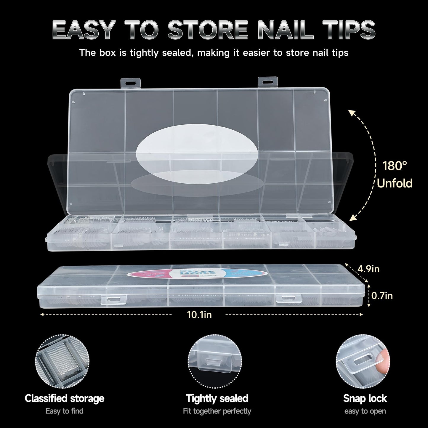 AKA Unicorn Long Stiletto Nail Tips, Full Cover Soft Gel Nail Tips, Clear Press On Nail Extensions for Home Salon DIY 12 Sizes