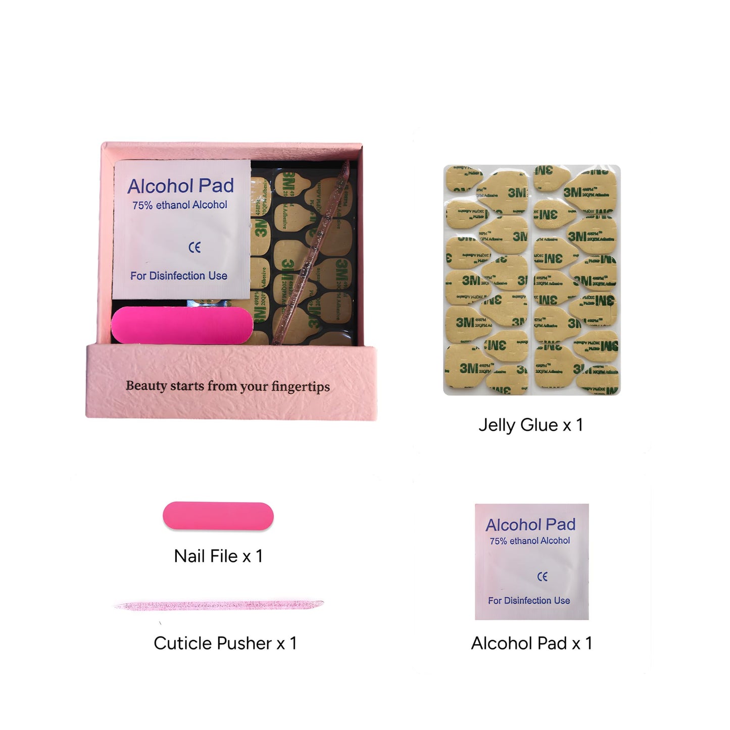 SIYOU Beauty | Ocean's Enchant | Purple Mermaid Short Almond Press On Nails for Women (Medium) - Reusable, Salon-Quality Fake Nails (10pc)