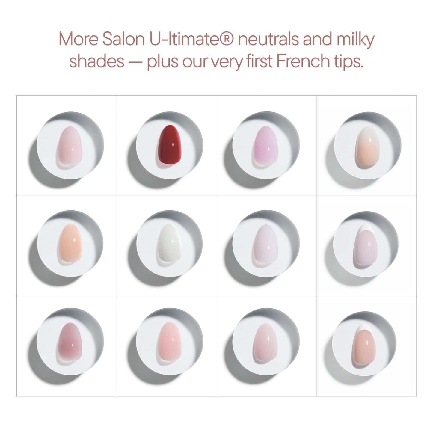 Celebritips Press On Nails - Salon U-ltimate™ | Clean Pink, Extra Short Almond Nails, Reusable | 16 sizes - 32 Nails Kit with Glue and Sticky Tabs