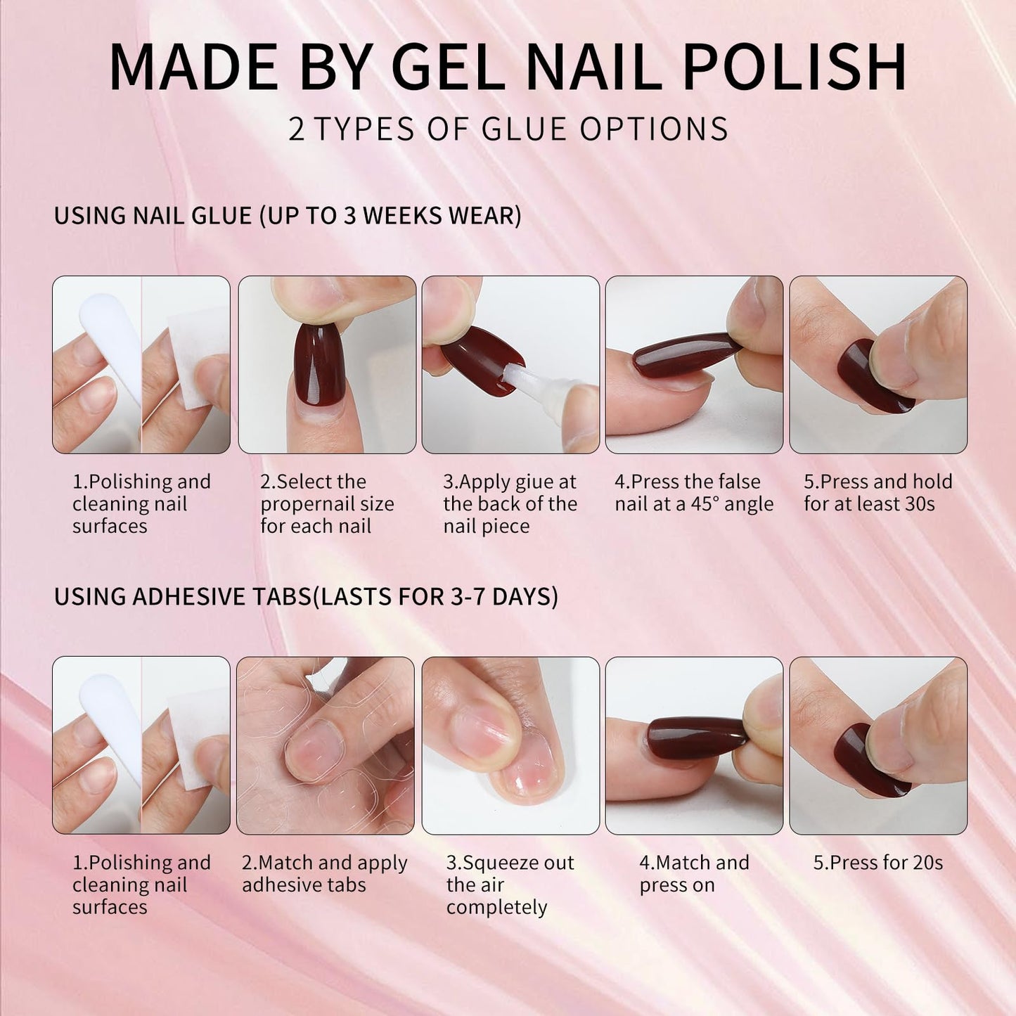 Cat Eyes Press On Nails,12 Sizes - 24 Pcs Soft Gel Purple Medium Coffin Fake Nails Kit with Nail Glue, Natural Reusable Stick On False Nails for Women and Girls (Skycloud Short Light Purple) SK0716