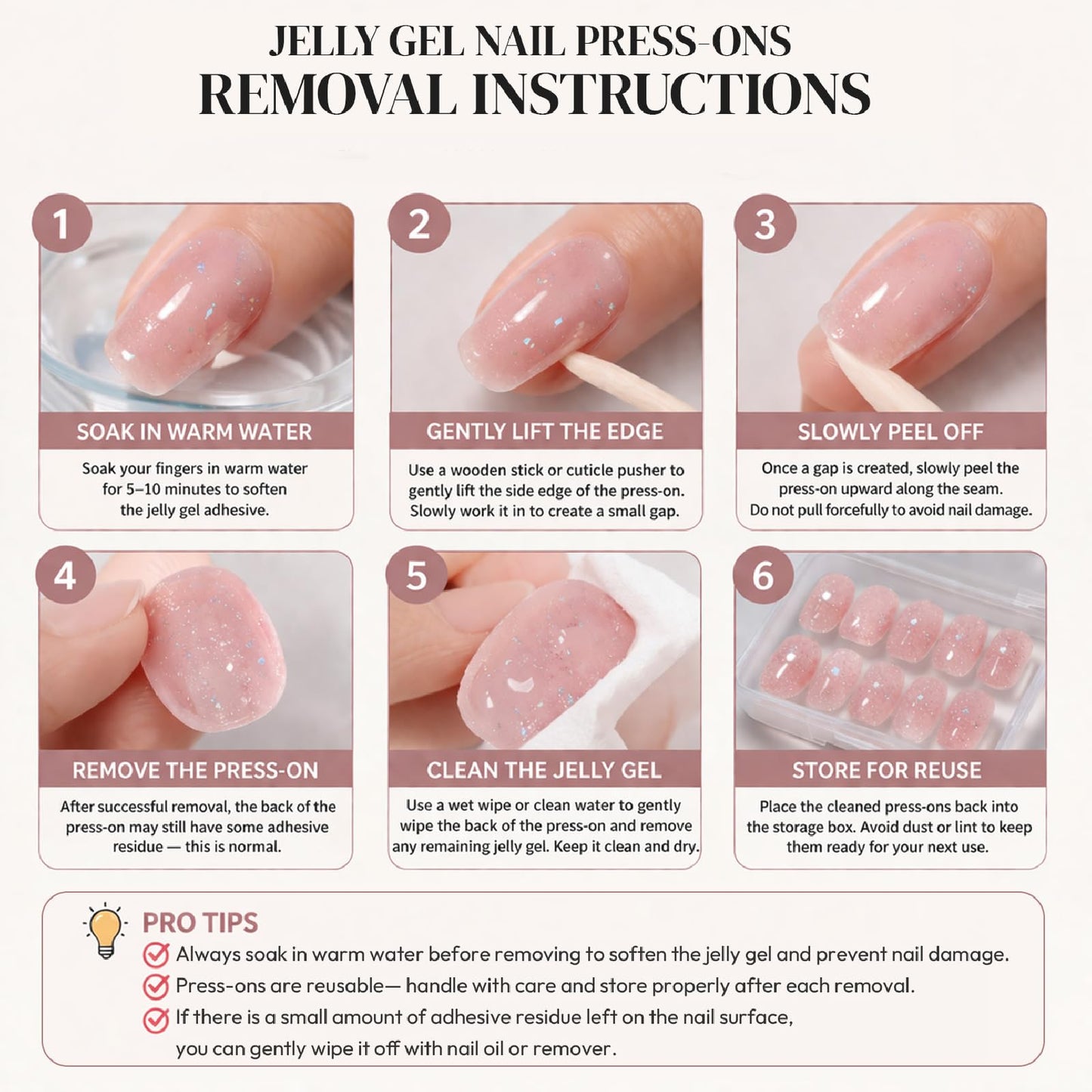Threelegscat Handmade Short Almond Press on Nails, 10 PCS Fake Nails with 3D Flower & Gold Bead, Nude Pink French False Nails, Reusable Size M for Woman Daily& Gift