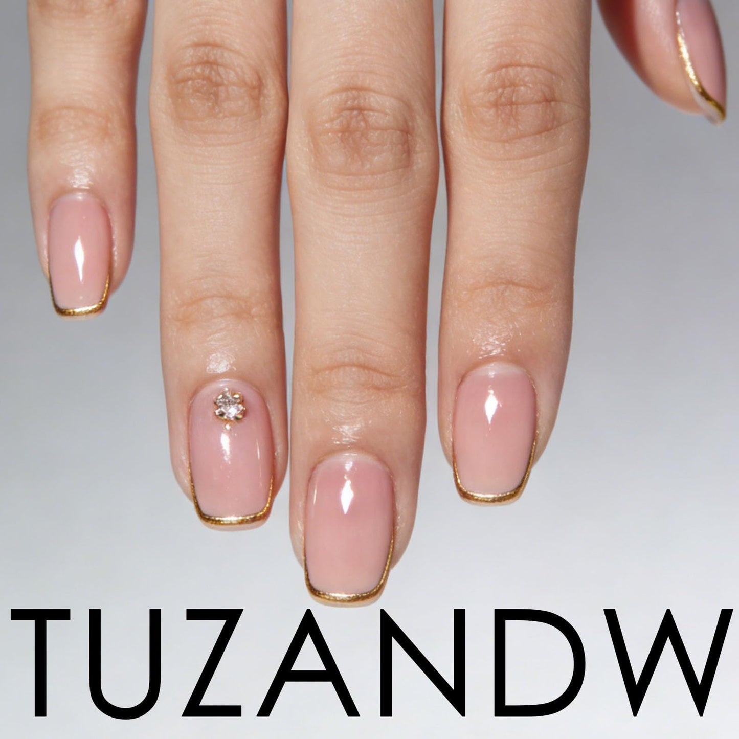 Floral Press on Nails Short Square Fake Nails with Flower Glitter Designs Cute Nails Press ons Pink Glue on Nails Glossy Acrylic Nails Summer Stick on Nails for Women 24Pcs